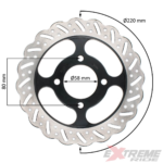TARCZA HAMULCOWA TYŁ CROSS 250CC 220MM