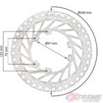 TARCZA HAMULCOWA PRZÓD CROSS 250CC 240MM