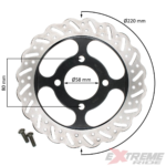 TARCZA HAMULCOWA TYŁ + ŚRUBY CROSS 250CC