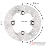 TARCZA HAMULCOWA TYŁ QUAD ATV 250CC E5 160MM