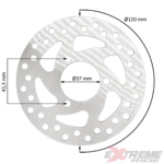 TARCZA HAMULCOWA PRZÓD QUAD MINI E-ATV 1000W 36V