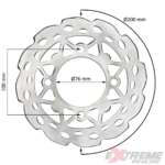 TARCZA HAMULCOWA PRZÓD CROSS 110CC 200MM