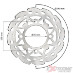 TARCZA HAMULCOWA PRZÓD CROSS 110CC 190MM