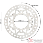 TARCZA HAMULCOWA TYŁ CROSS 125CC 18CM