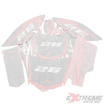 ZESTAW NAKLEJEK NA POJAZD CROSS 125CC KPL CZERWONE