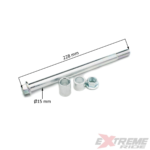 OŚ KOŁA PRZÓD CROSS 125CC 15FI DŁ 21,5 CM + TULEJE