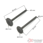 ZAWÓR SSĄCY I WYDECHOWY CROSS 140CC KPL