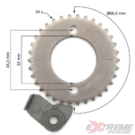 ZĘBATKA ROZRZĄDU CROSS 250CC 34Z
