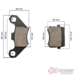 KLOCKI HAMULCOWE TYŁ QUAD ATV 110CC