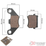 KLOCKI HAMULCOWE TYŁ CROSS 125CC