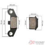 KLOCKI HAMULCOWE PRZÓD QUAD ATV 125CC