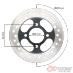 TARCZA HAMULCOWA TYŁ QUAD ATV 125CC 170MM