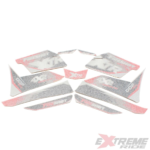 ZESTAW NAKLEJEK NA POJAZD QUAD ATV 125CC CZERWONO CZARNE