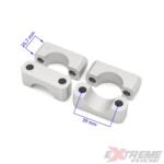 MOCOWANIE KIEROWNICY QUAD ATV 125CC ALUMINIUM KPL SREBRNE