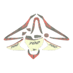 NAKLEJKI NA POJAZD POCKET MINI CROSS CZARNO-CZERWONE