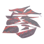 ZESTAW NAKLEJEK NA POJAZD QUAD ATV 90CC CZERW