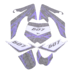 ZESTAW NAKLEJEK NA POJAZD CROSS 125CC NIEB.