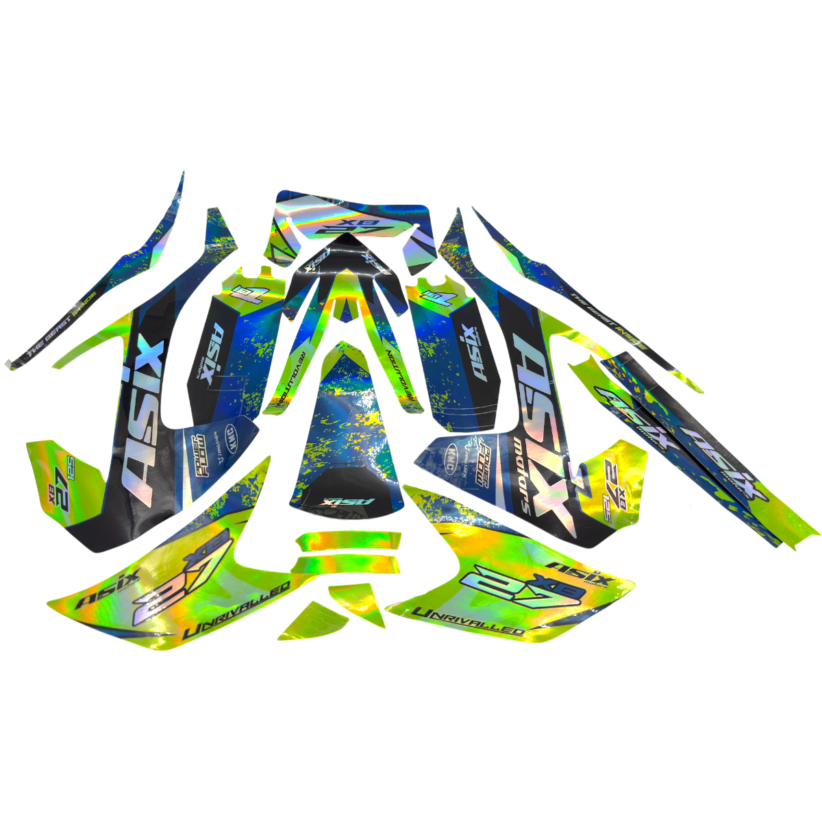 wp-image26419.png ZESTAW NAKLEJEK NA POJAZD CROSS 125CC NIEBIESKO-LIMONKOWE - obrazek 1