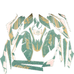 ZESTAW NAKLEJEK NA CAŁY POJAZD CROSS 125CC POMARAŃCZOWE