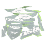 ZESTAW NAKLEJEK CROSS 125CC LIMONKOWE ASIX