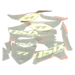 ZESTAW NAKLEJEK CROSS 125CC POMARAŃCZ ASIX