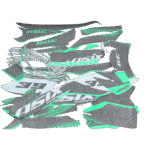 ZESTAW NAKLEJEK NA POJAZD CROSS 300CC TURKUS.