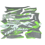 ZESTAW NAKLEJEK NA POJAZD CROSS 300CC LIMONKA