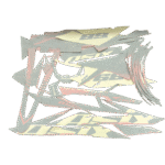 ZESTAW NAKLEJEK NA POJAZD CROSS 250CC CZERWON