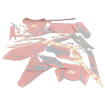 ZESTAW NAKLEJEK NA POJAZD CROSS 125CC CZERW.