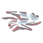 ZESTAW NAKLEJEK NA POJAZD POCKET MINI CROSS CZARNO-CZERWONE