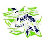 ZESTAW NAKLEJEK NA POJAZD QUAD ATV 125CC LIMONKOWE-NIEBIESKIE