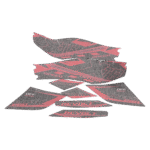 ZESTAW NAKLEJEK NA CAŁY POJAZD QUAD E-ATV CZARNO-CZERWONE