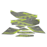 ZESTAW NAKLEJEK NA CAŁY POJAZD QUAD E-ATV CZARNO-LIMONKOWE