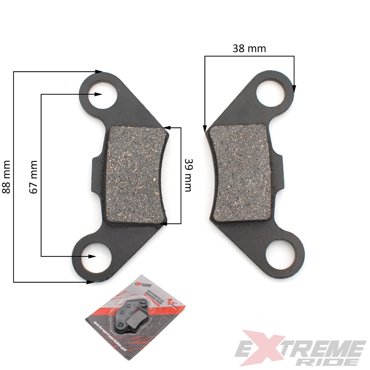 14278.jpg KLOCKI HAMULCOWE TYŁ QUAD ATV 110CC - obrazek 1
