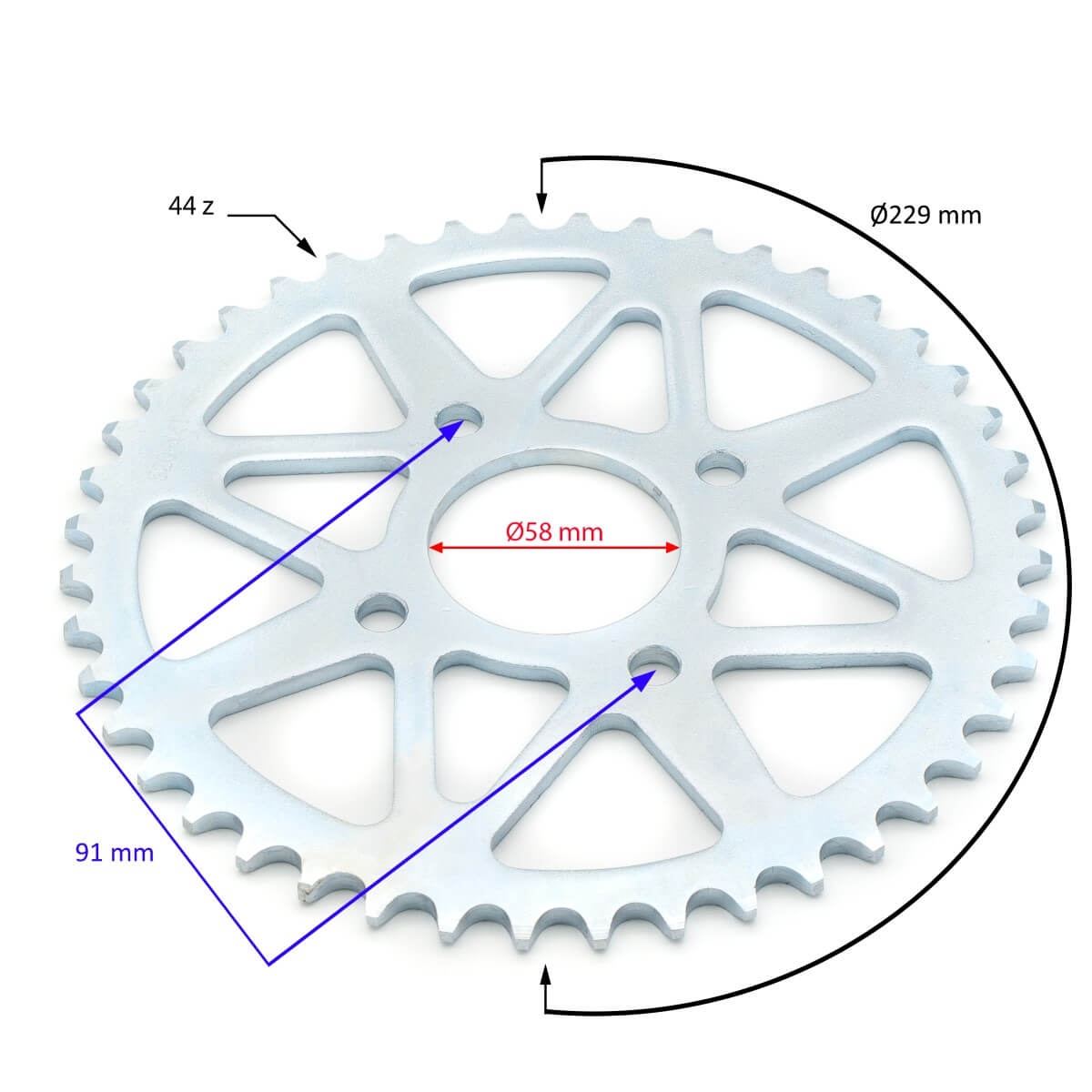 14387.jpg ZĘBATKA TYŁ 520H CROSS 250CC 44Z - obrazek 1