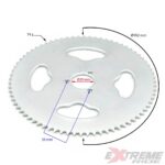 ZĘBATKA TYŁ T8F QUAD MINI ATV 50CC 74Z