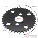 ZĘBATKA TYŁ 530 QUAD ATV 250CC 38Z