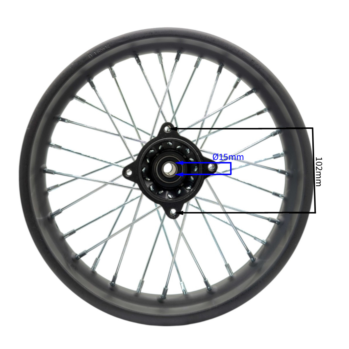 23356.jpg FELGA 17" PRZÓD 1.6 CROSS 110CC CZARNA 15FI - obrazek 1