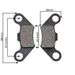 KLOCKI HAMULCOWE TYŁ QUAD ATV 125CC