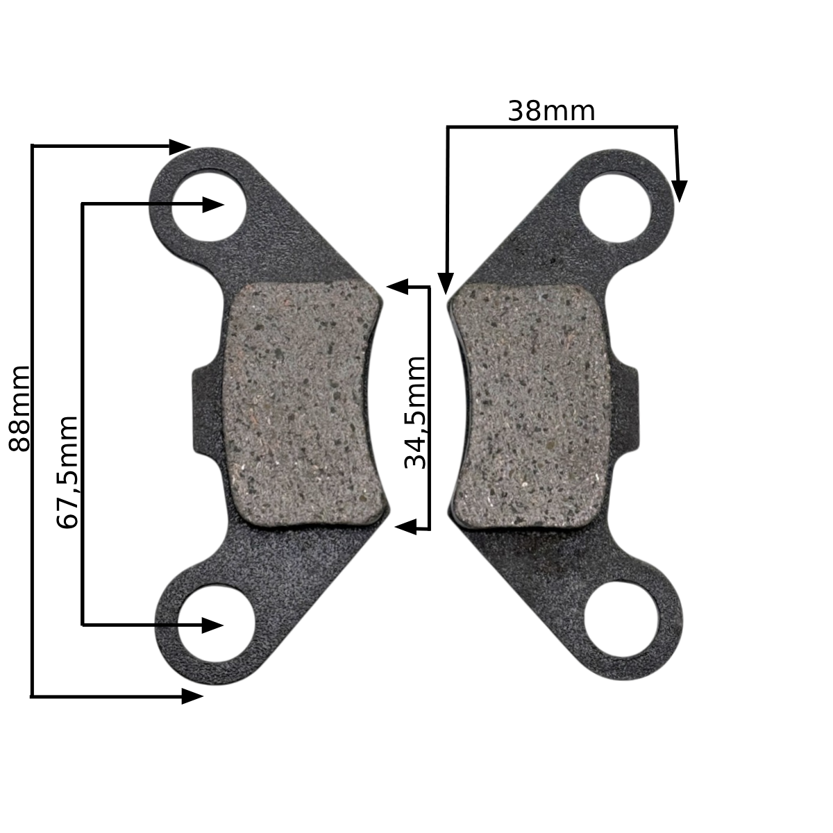 24717.png KLOCKI HAMULCOWE TYŁ QUAD ATV 125CC - obrazek 1