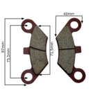 KLOCKI HAMULCOWE TYŁ QUAD ATV 250CC