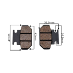 KLOCKI HAMULCOWE PRZÓD CROSS 110CC