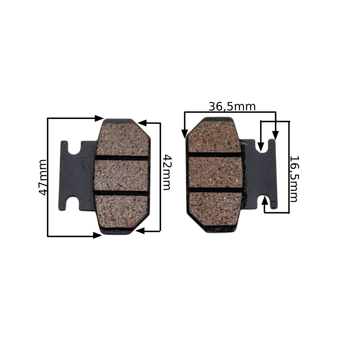 24726.png KLOCKI HAMULCOWE PRZÓD CROSS 110CC - obrazek 1