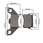 KLOCKI HAMULCOWE PRZÓD QUAD ATV 250CC