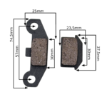 KLOCKI HAMULCOWE PRZÓD QUAD ATV 125CC