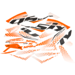 NAKLEJKI NA POJAZD QUAD ATV 125CC POMARAŃCZOWE
