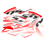 NAKLEJKI NA POJAZD QUAD ATV 125CC CZERWONE