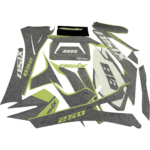 ZESTAW NAKLEJEK NA POJAZD CROSS 250CC LIMONKA