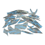 ZESTAW NAKLEJEK NA POJAZD QUAD ATV 125CC CZARNO-NIEBIESKIE