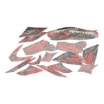 ZESTAW NAKLEJEK NA POJAZD QUAD ATV 125CC CZARNO-CZERWONE